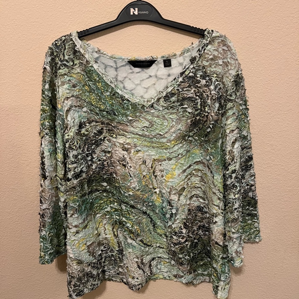 Green / browns top